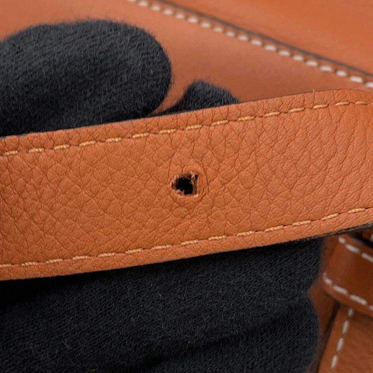 Pre Owned Loewe Goya Anagram Backpack Blue/White/Brown Canvas Leather