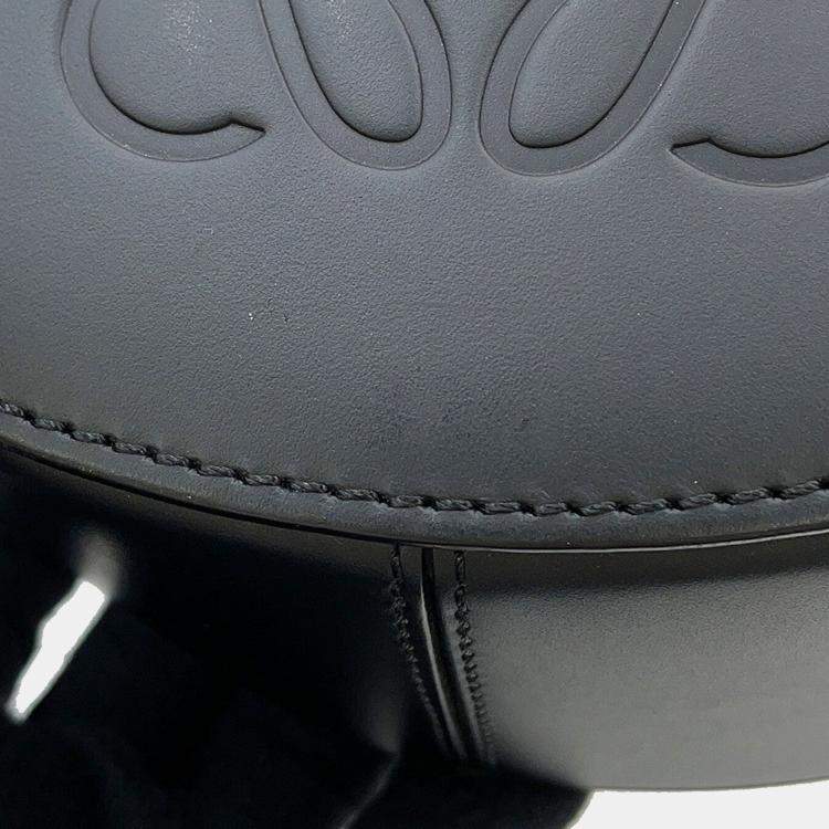 Pre Owned Loewe Paula Ibiza Balloon Shoulder White/Black Canvas Leather Size Small