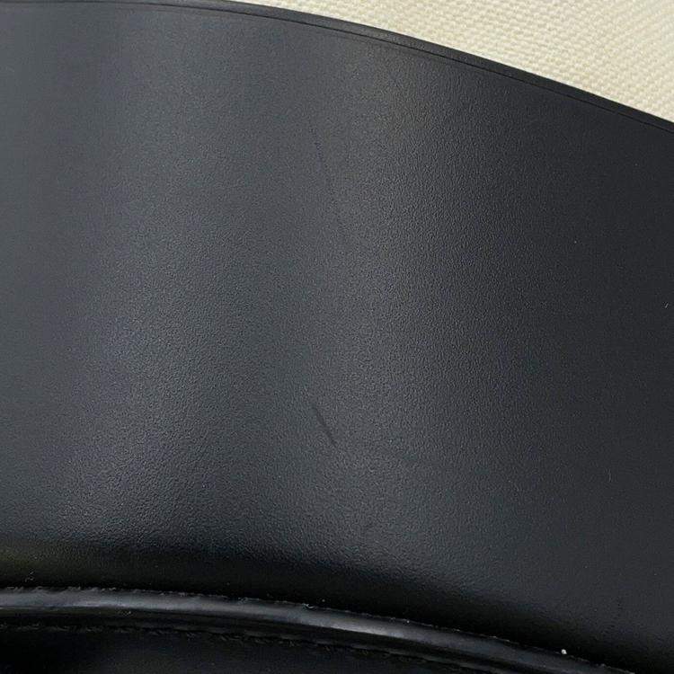 Pre Owned Loewe Paula Ibiza Balloon Shoulder White/Black Canvas Leather Size Small