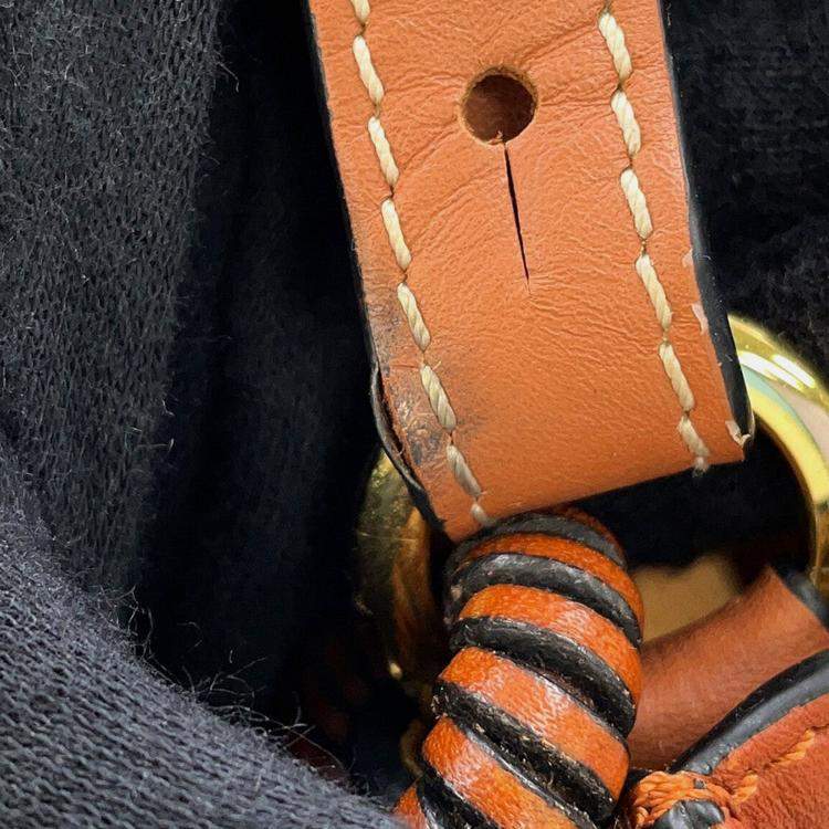 Pre Owned Loewe Gate Bucket Anagram Logo 2-Way Brown Calf Leather