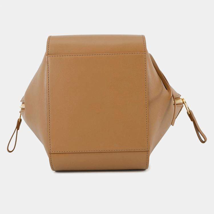 Pre Owned Loewe Hammock Oak Brown Calf Leather Size Compact