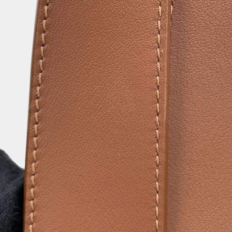 مملوكة مسبقًا Loewe Repeat Anagram Luna One Shoulder Bag Tan Canvas Leather