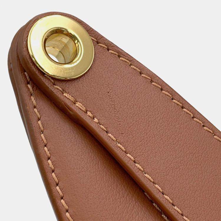 مملوكة مسبقًا Loewe Repeat Anagram Luna One Shoulder Bag Tan Canvas Leather