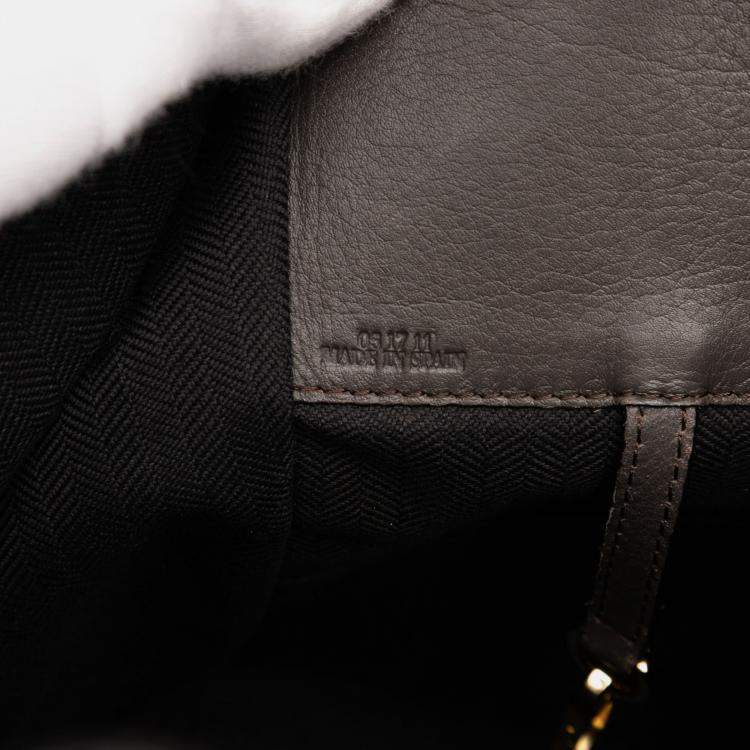 Pre Owned Loewe Brown Small Tricolor Soft Grained Calfskin Hammock Bag