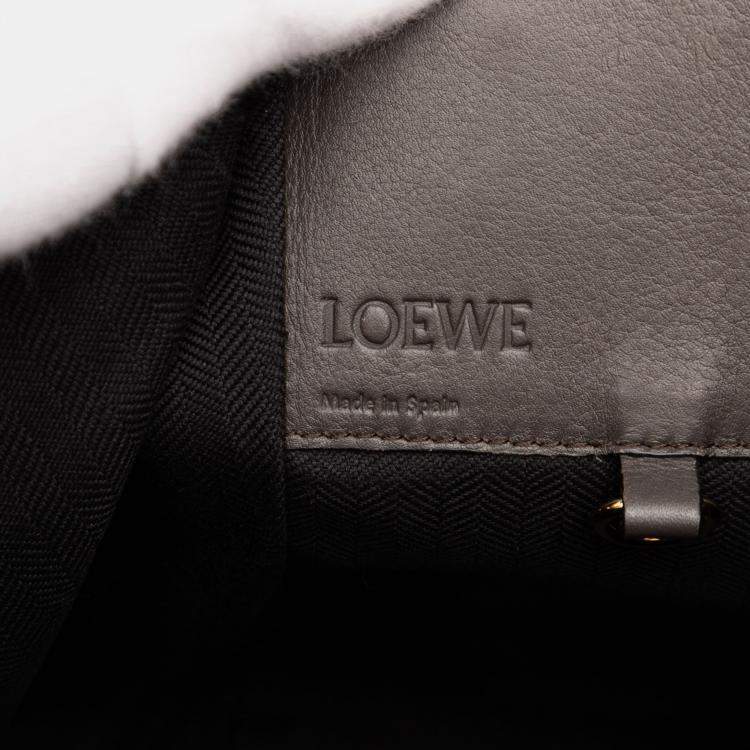 Pre Owned Loewe Brown Small Tricolor Soft Grained Calfskin Hammock Bag