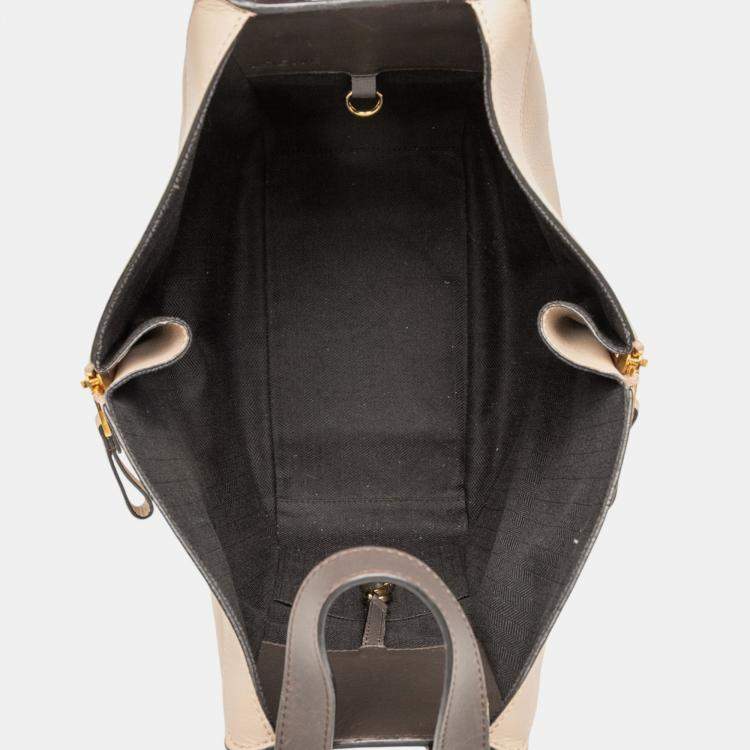 Pre Owned Loewe Brown Small Tricolor Soft Grained Calfskin Hammock Bag