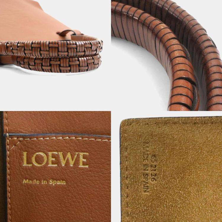 مملوكة مسبقًا Loewe Handbag Shoulder Bag Anagram Leather Brown