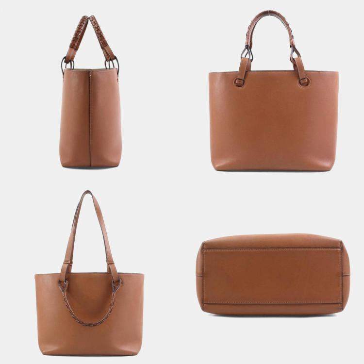 مملوكة مسبقًا Loewe Handbag Shoulder Bag Anagram Leather Brown