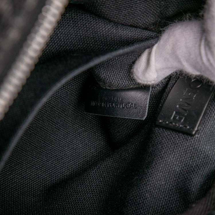 Pre Owned Loewe Black XS Anagram Canvas Military Messenger Bag