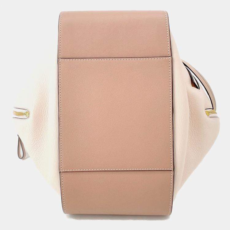 Pre Owned Loewe Hammock Light Pink/Jasmin Flower Leather Size Small