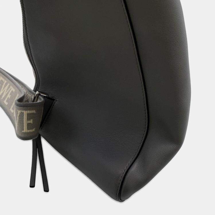 Pre Owned Loewe Anton Sling Bag Gray Leather