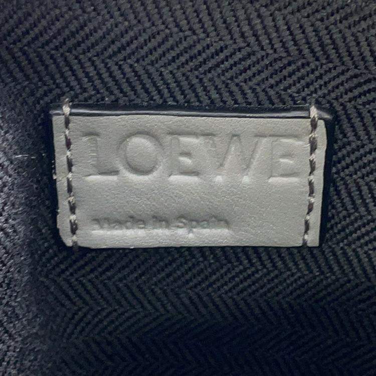 Pre Owned Loewe Anton Sling Bag Gray Leather
