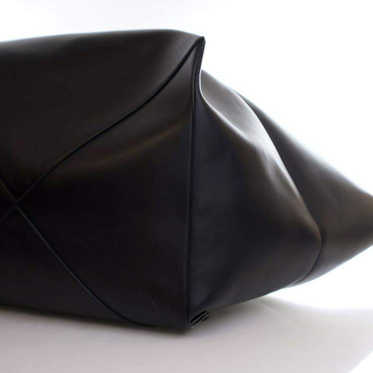 Pre Owned Loewe XXL Black Calfskin Puzzle Fold Tote