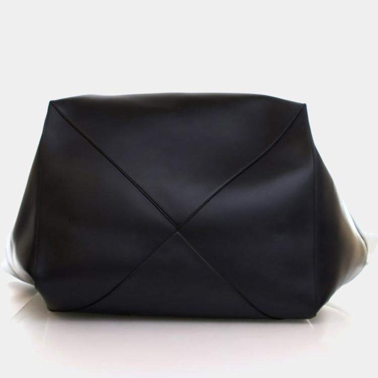 Pre Owned Loewe XXL Black Calfskin Puzzle Fold Tote