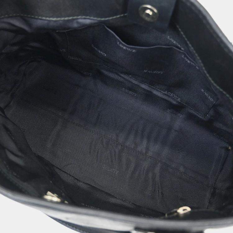 Pre Owned Loewe Black Fusta 30 Tote Bag