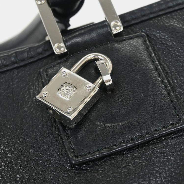 Pre Owned Loewe Black Fusta 30 Tote Bag