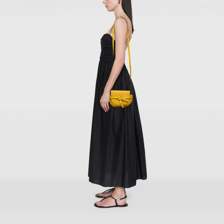 مملوكة مسبقًا Loewe Yellow Mini Leather Gate Crossbody