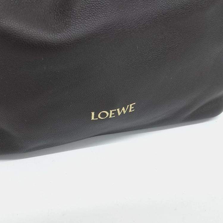 Pre Owned Loewe Brown Leather Squeeze Bag Small
