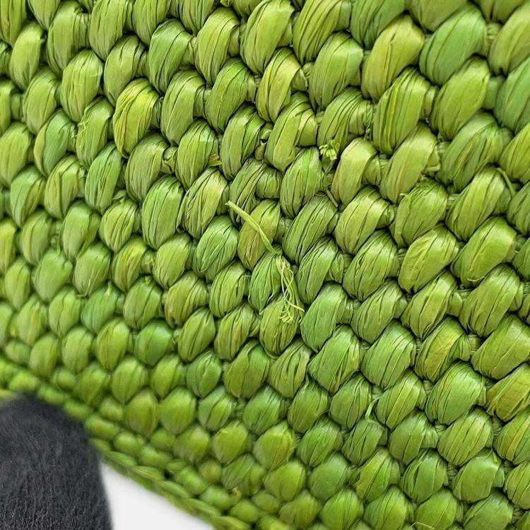 Pre Owned Loewe Font Tote Bag Green Raffia Leather Size Small