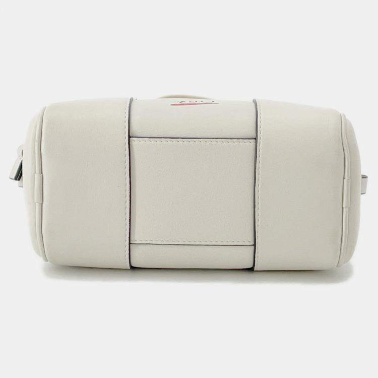 Pre Owned Loewe Amazona 16 Square Shoulder Bag Chinese Tanabata Limited Edition Collection White Calf Leather Size 16