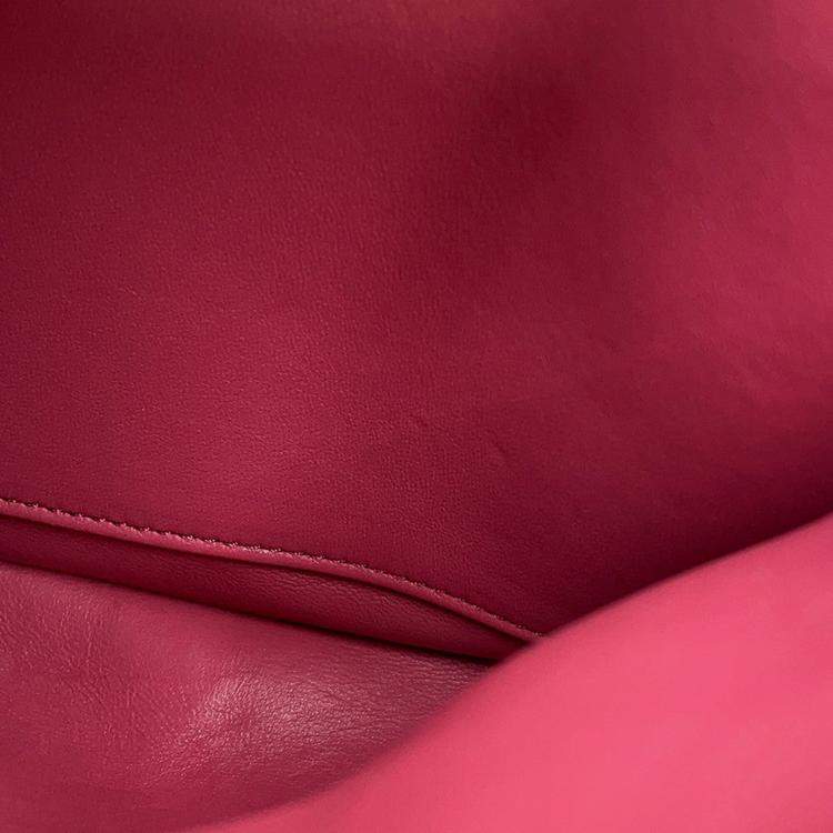 Pre Owned Loewe Puffer Goya Shoulder Bag Pink Lambskin