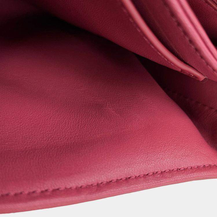 Pre Owned Loewe Puffer Goya Shoulder Bag Pink Lambskin