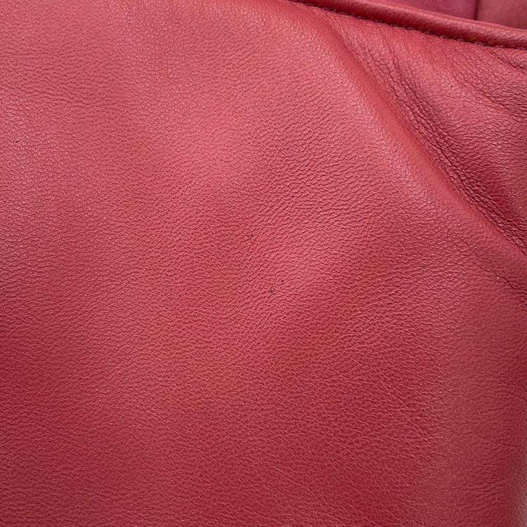 Pre Owned Loewe Puffer Goya Shoulder Bag Pink Lambskin