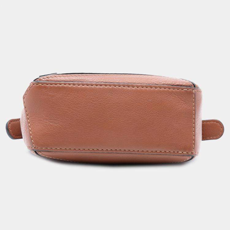 Pre Owned Loewe Brown Nano Calfskin Puzzle Satchel