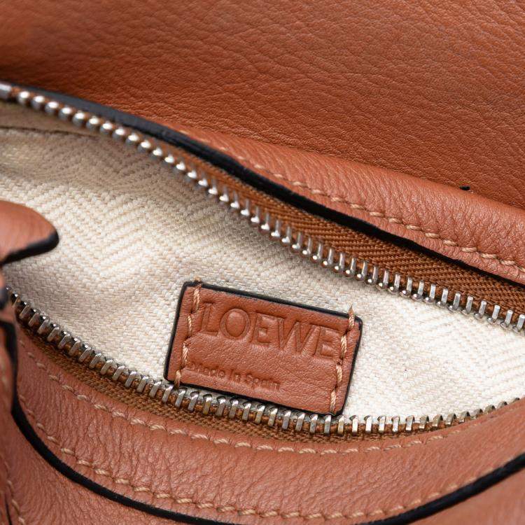 Pre Owned Loewe Brown Nano Calfskin Puzzle Satchel