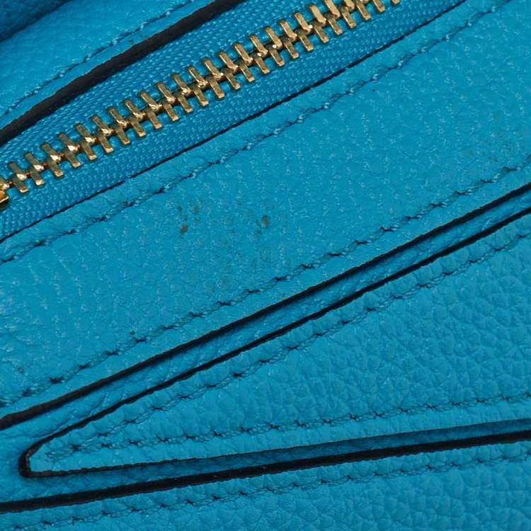 مملوكة مسبقًا Loewe Puzzle Mini Blue Leather Shoulder Bag