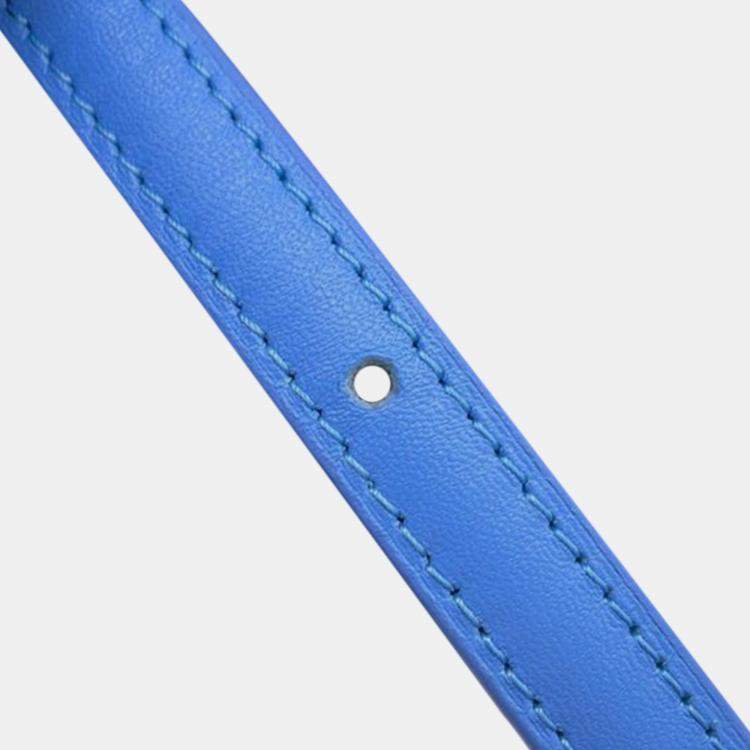 Pre Owned Loewe Blue Small Leather Goya Crossbody