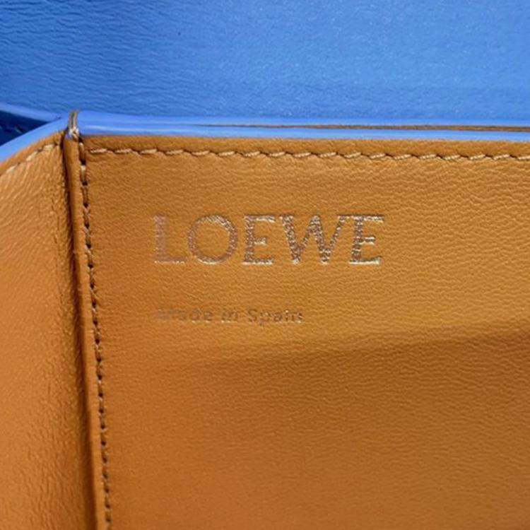 Pre Owned Loewe Blue Small Leather Goya Crossbody