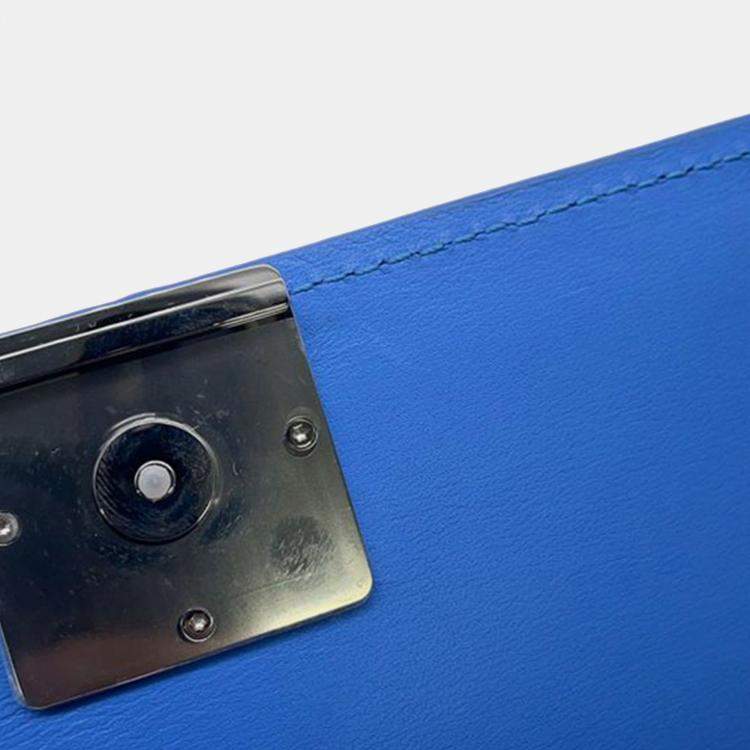 Pre Owned Loewe Blue Small Leather Goya Crossbody