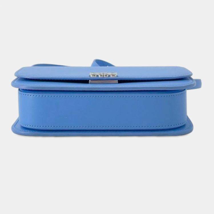 Pre Owned Loewe Blue Small Leather Goya Crossbody