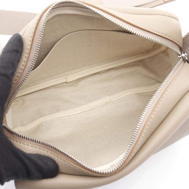 Pre Owned Loewe Military XS Beige Leather Messenger Bag