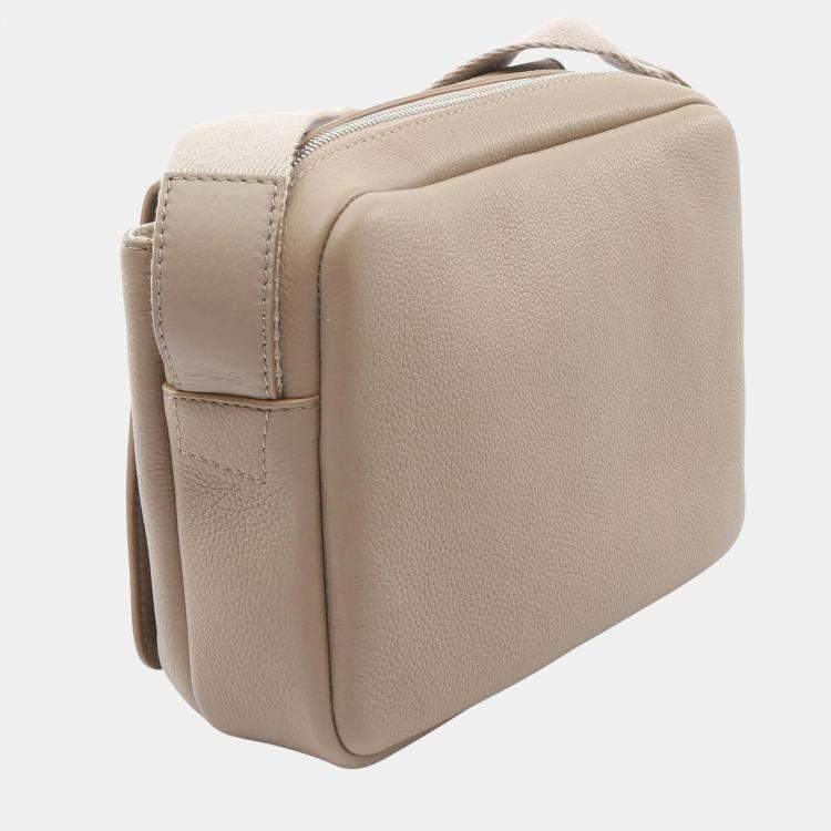 Pre Owned Loewe Military XS Beige Leather Messenger Bag