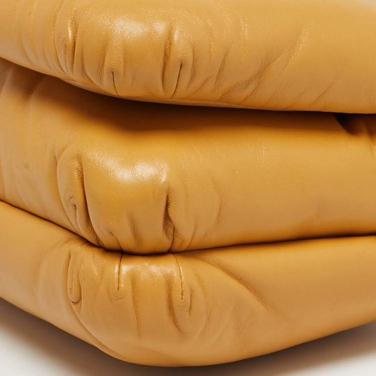 Pre Owned Loewe Puffer Goya Mustard Leather Shoulder Bag