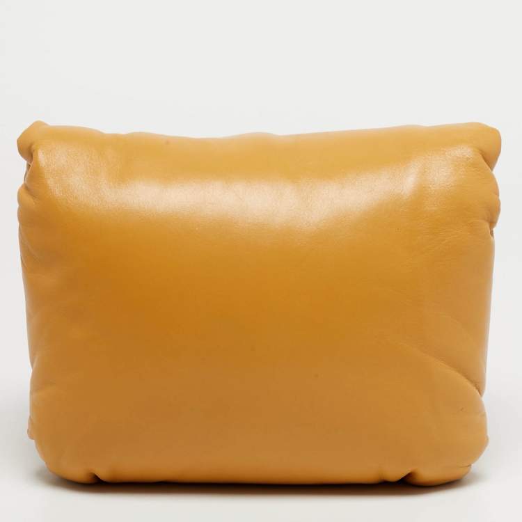 Pre Owned Loewe Puffer Goya Mustard Leather Shoulder Bag