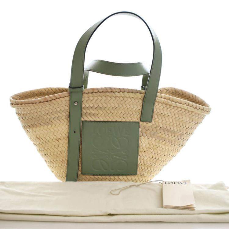 Pre Owned Loewe Medium Raffia Basket