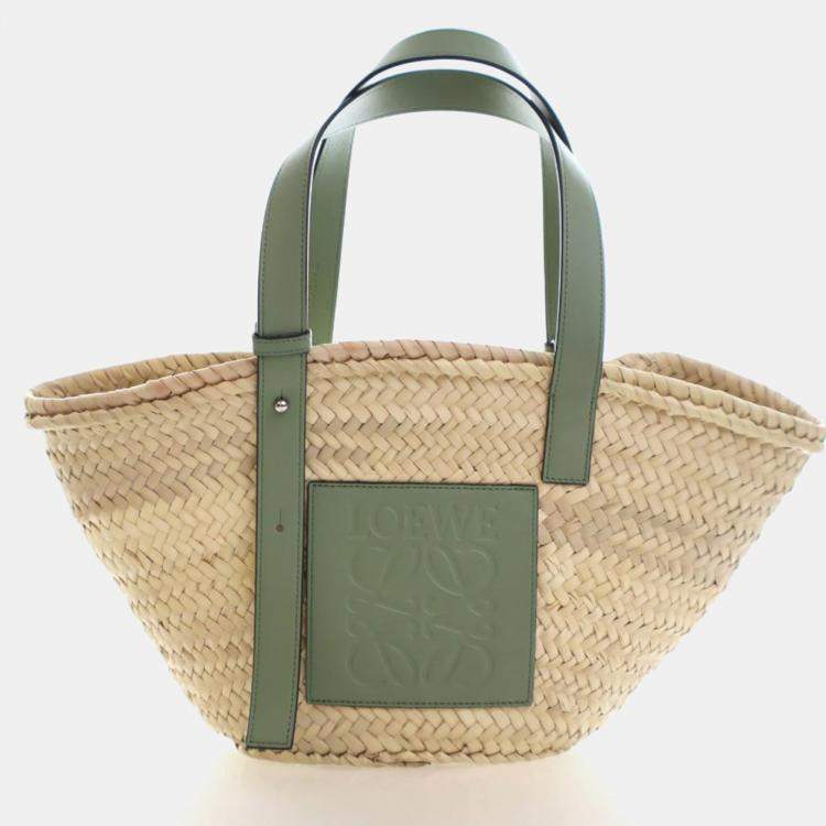 Pre Owned Loewe Medium Raffia Basket