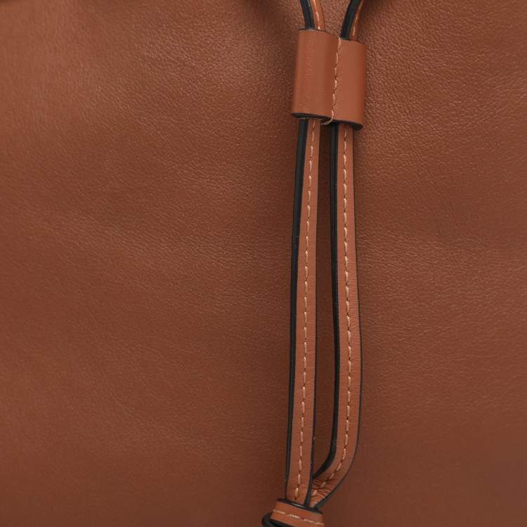 Pre Owned Loewe Horseshoe Brown Leather Shoulder Bag