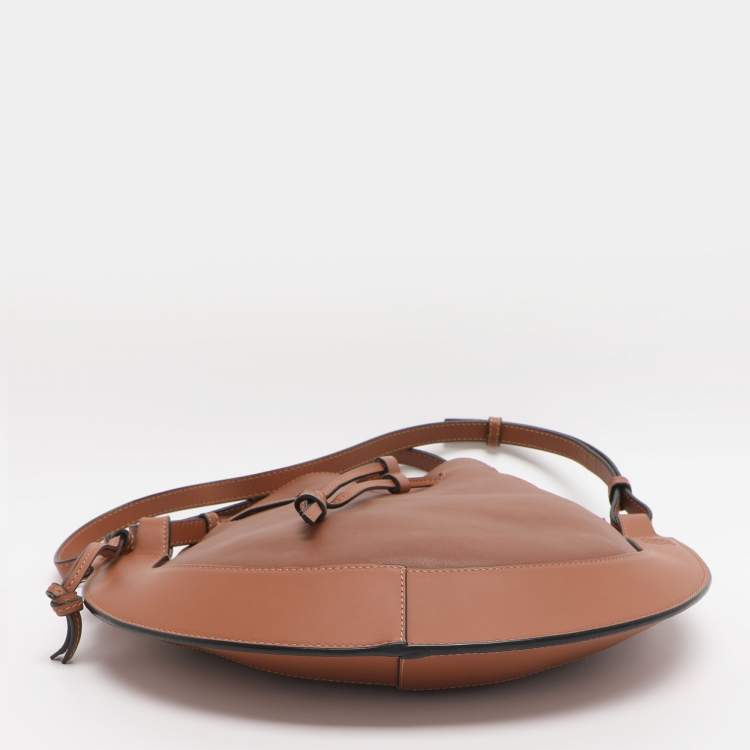 Pre Owned Loewe Horseshoe Brown Leather Shoulder Bag