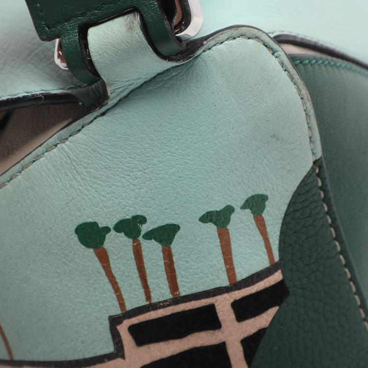 Pre Owned Loewe Puzzle 10 Ken Price Re-edition Multicolor Leather Shoulder Bag