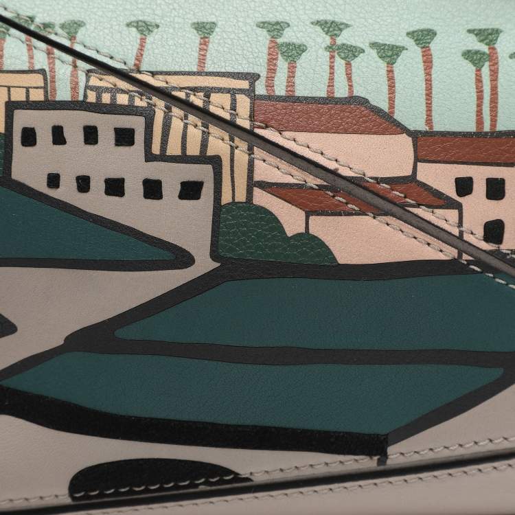 Pre Owned Loewe Puzzle 10 Ken Price Re-edition Multicolor Leather Shoulder Bag