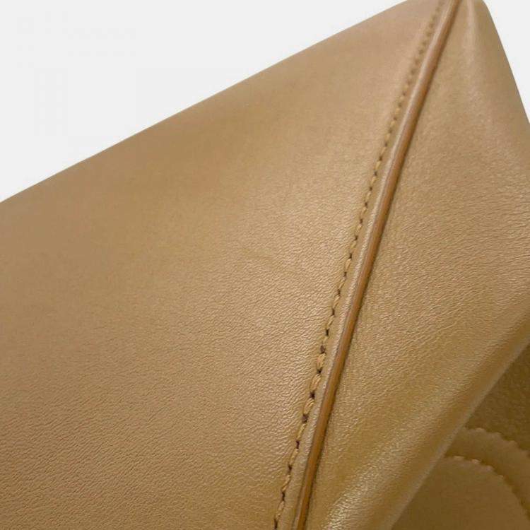 Pre Owned Loewe Pebble Bucket Bag Oak Smooth Calf Leather Size Medium