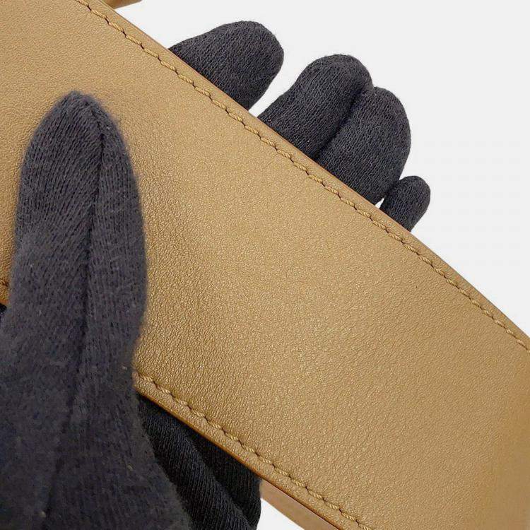 Pre Owned Loewe Pebble Bucket Bag Oak Smooth Calf Leather Size Medium