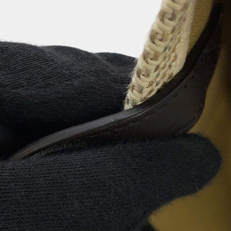 Pre Owned Loewe Puzzle Fold Tote Beige/Brown Raffia Calf Leather Size Medium