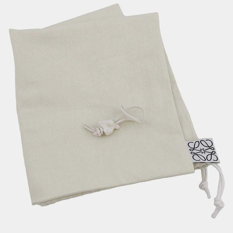 Pre Owned Loewe Hammock Compact White Glaze Satin Calf Leather