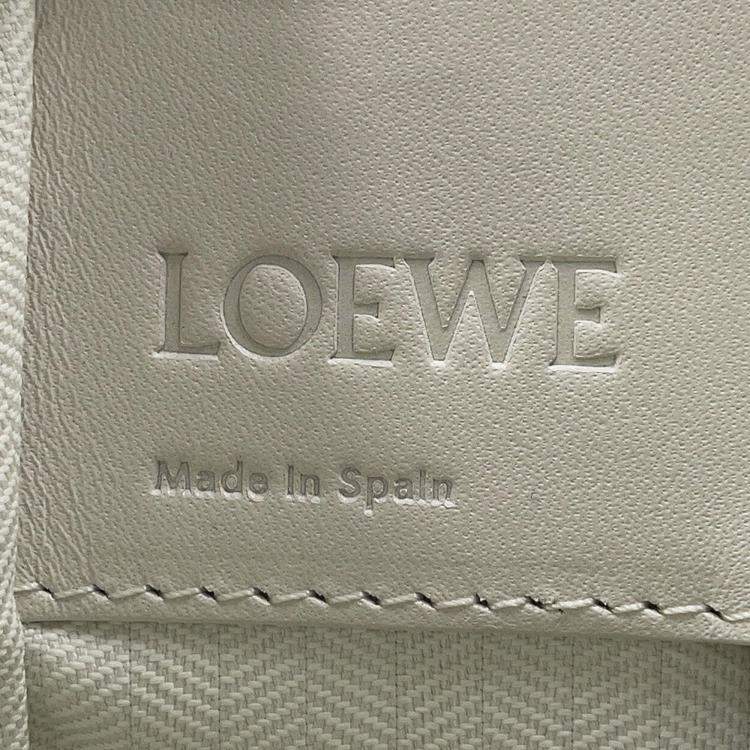 Pre Owned Loewe Hammock Compact White Glaze Satin Calf Leather