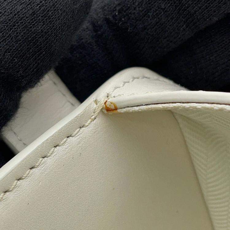 Pre Owned Loewe Hammock Compact White Glaze Satin Calf Leather